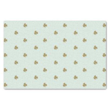 Four Leaf Clover, Lucky in Love, Gold Glitter Tissue Paper