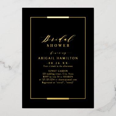 Framed Elegance Black Gold Simple  Foil