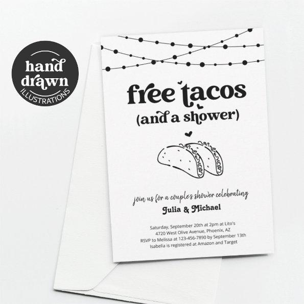Free Tacos Funny Couple's Shower Invitations