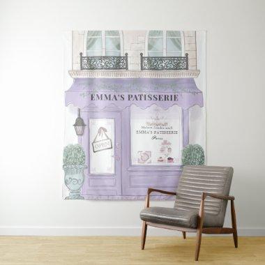 French Bakery Cafe Patisserie Lavender Backdrop
