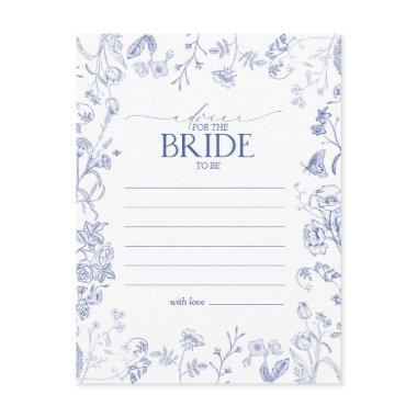 French Blue & White Victorian Advice To The Bride PostInvitations