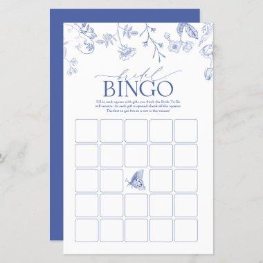 French Blue & White Victorian Bridal Bingo Game