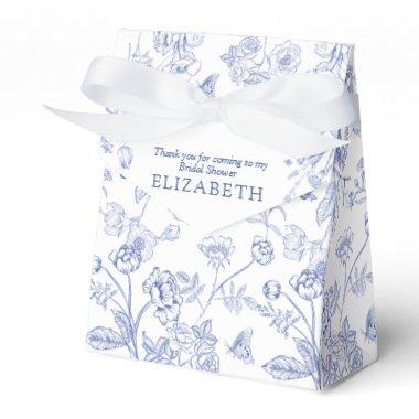 French Blue & White Victorian Bridal Shower Favor Boxes