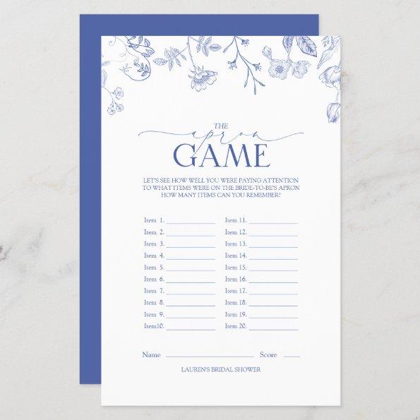 French Blue & White Victorian Bridal Shower Game