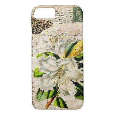french botanical art country butterfly lily iPhone 8/7 case