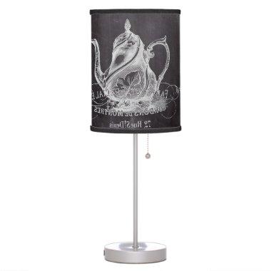 french country paris tea party chalkboard teapot table lamp