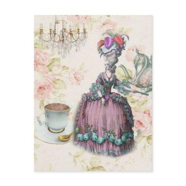 French floral Paris Tea Party Marie Antoinette PostInvitations