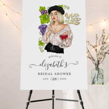 French Girl Wine Tasting Bridal Shower Welcome Foam Board