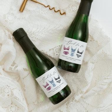 French Lace Lingerie Bridal Shower Sparkling Wine Label