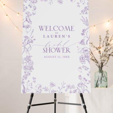 French Lavender Victorian  Welcome Foam Board