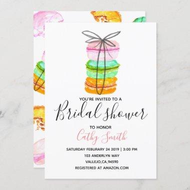 French macaron bridal shower party Invitations