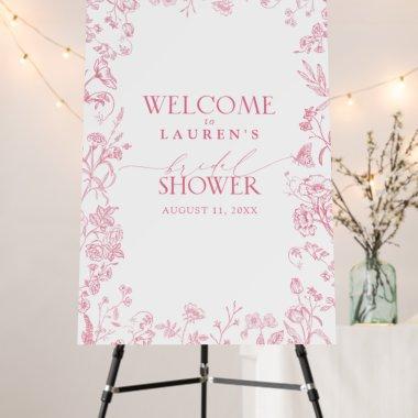 French Pink White Victorian  Welcome Foam Board