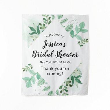 Fresh Foliage Botanical Mint  Welcome Tapestry