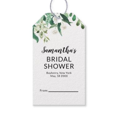 Fresh Foliage Botanical Mint Display Bridal Shower Gift Tags
