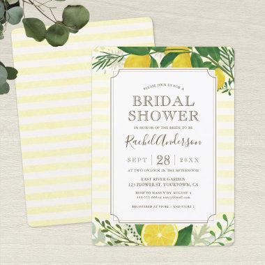 Fresh Lemon Bridal Shower Invitation Invitations