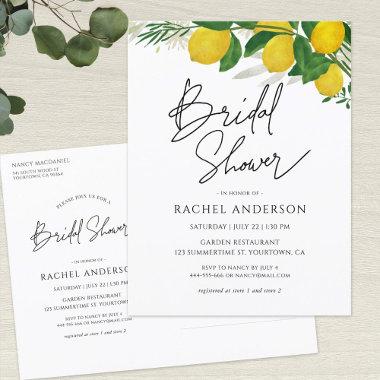 Fresh Lemon Bridal Shower Invitation PostInvitations