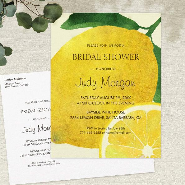 Fresh Lemon Bridal Shower Invitation PostInvitations