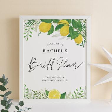 Fresh Lemon Bridal Shower Welcome Sign