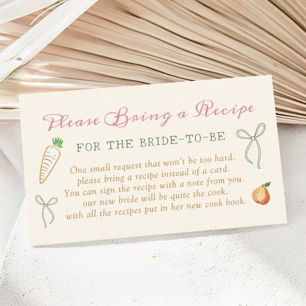 Fresh Off the Market  Recipe Request Enclosure