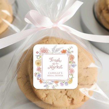 Fresh off the Market Floral  Square Sticker
