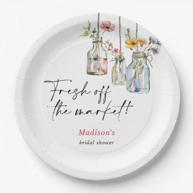 Fresh Off The Market Floral Jar  Paper Plates