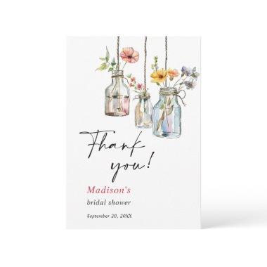Fresh Off The Market Floral Jar  Thank You