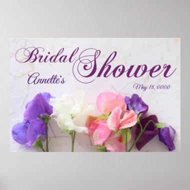 Fresh sweet peas bridal shower Poster