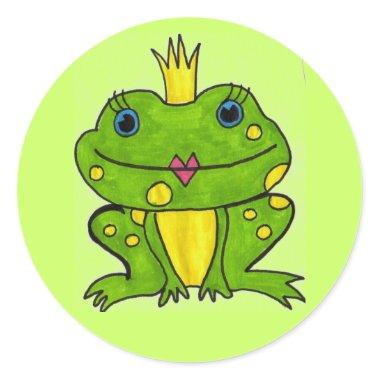 Frog Princess Classic Round Sticker