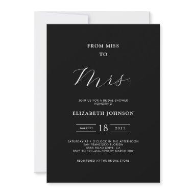 From Miss to Mrs. Minimal Black