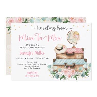 From Miss To Mrs Pink Floral Travel