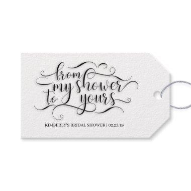From My Shower To Yours - Bridal Shower Gift Tags