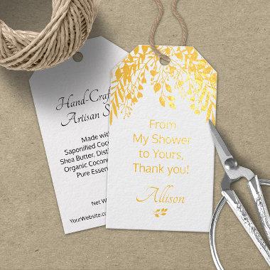 From My Shower To Yours Silver or Gold Foil Foil Gift Tags