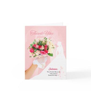 from the Bride Pink Bridal Gown Thank You