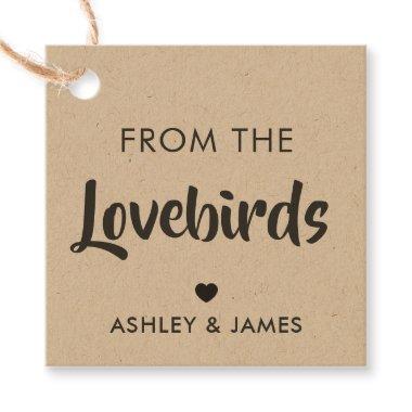 From the Lovebirds Tag, Bird Seed Gift Tag, Kraft Favor Tags
