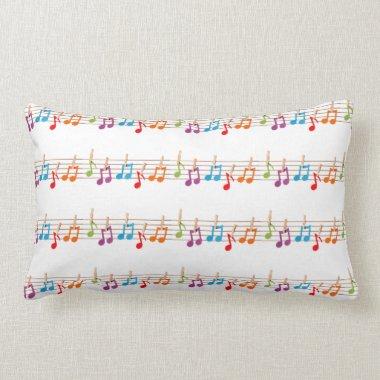 *FRONT AND BACK* MUSICAL NOTES 2 SIDED PILLOW