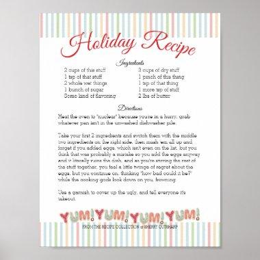 Frosted Chrismas cookies personalized recipe paper Poster