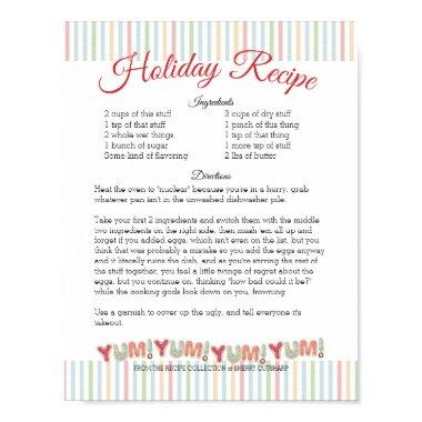 Frosted Chrismas cookies personalized recipe paper Poster