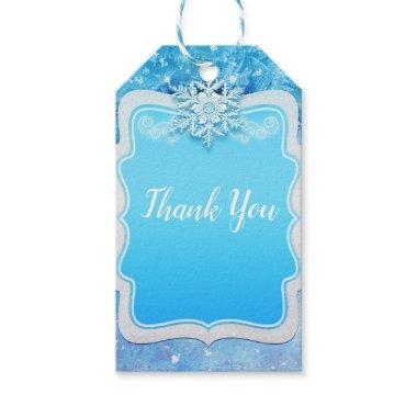 Frozen Ice Winter Wonderland Snowflake Party Favor Gift Tags