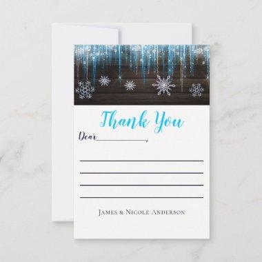 Frozen Icicles Winter Wonderland Thank You Invitations