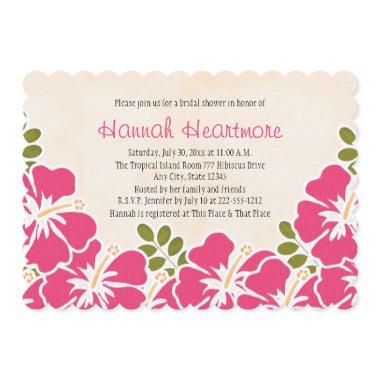 Fuchsia Hibiscus Hawaiian Themed