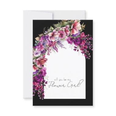 Fuchsia Lavender Floral Arch Bridal Party Proposal
