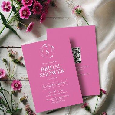 Fuchsia Pink  with QR Code