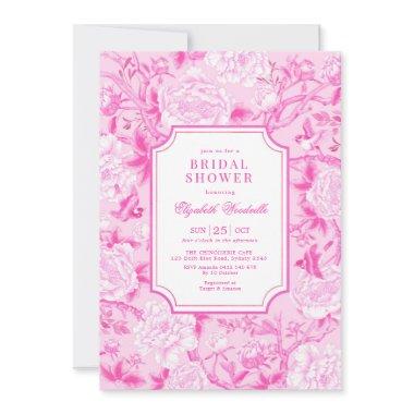 Fuchsia Pink Chinoiserie Floral