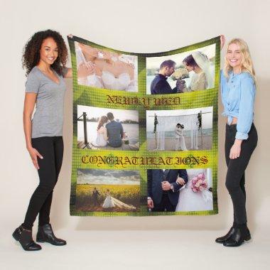 Fully Personalizable For Newly Wed Fleece Blanket