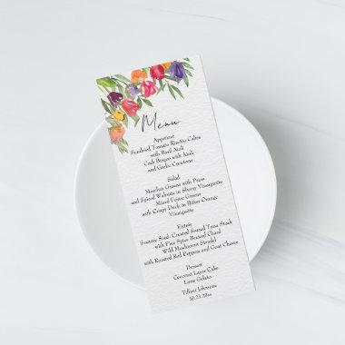 Fun and Bright Tulips and Greenery Bridal Shower Menu