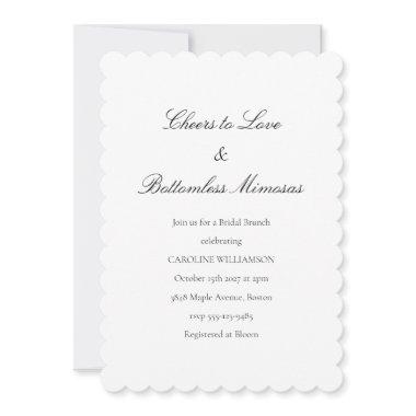 Fun Bridal Brunch Mimosas Funny Quote Black White