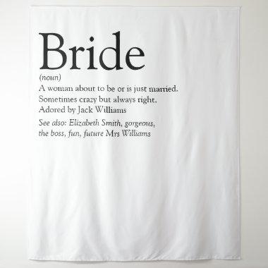 Fun Bride Definition Bridal Shower Photo Tapestry