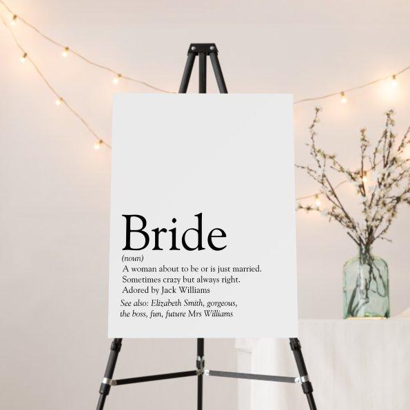 Fun Bride Definition  Sign
