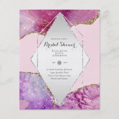 Fun Elegant, Glittery BUDGET Bridal Shower Flyer