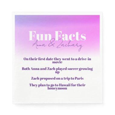 Fun Facts Purple  Napkins